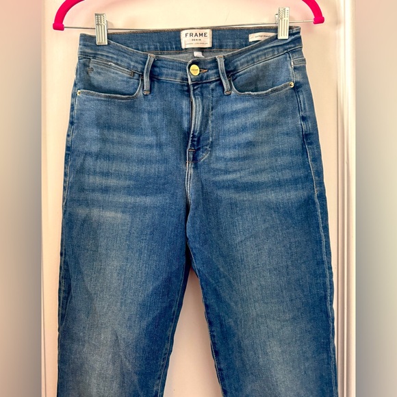 FRAME Le High Rise Straight Ankle Slit - Picture 3 of 9